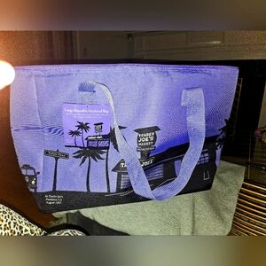NWT Trader Joe's Ltd Edition Pastel Purple Lavender Large Padded Cooler Tote Bag